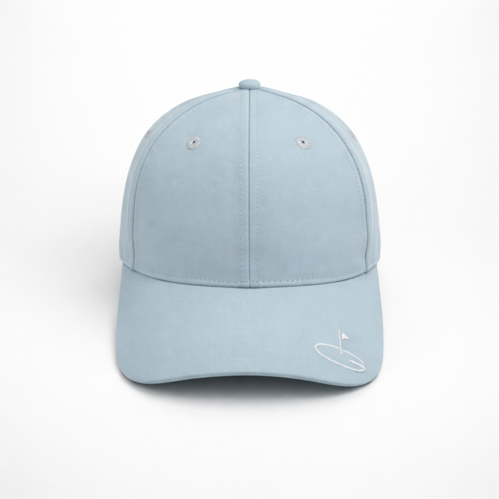 Coastal Blue Performance Golf Hat - Side  Logo