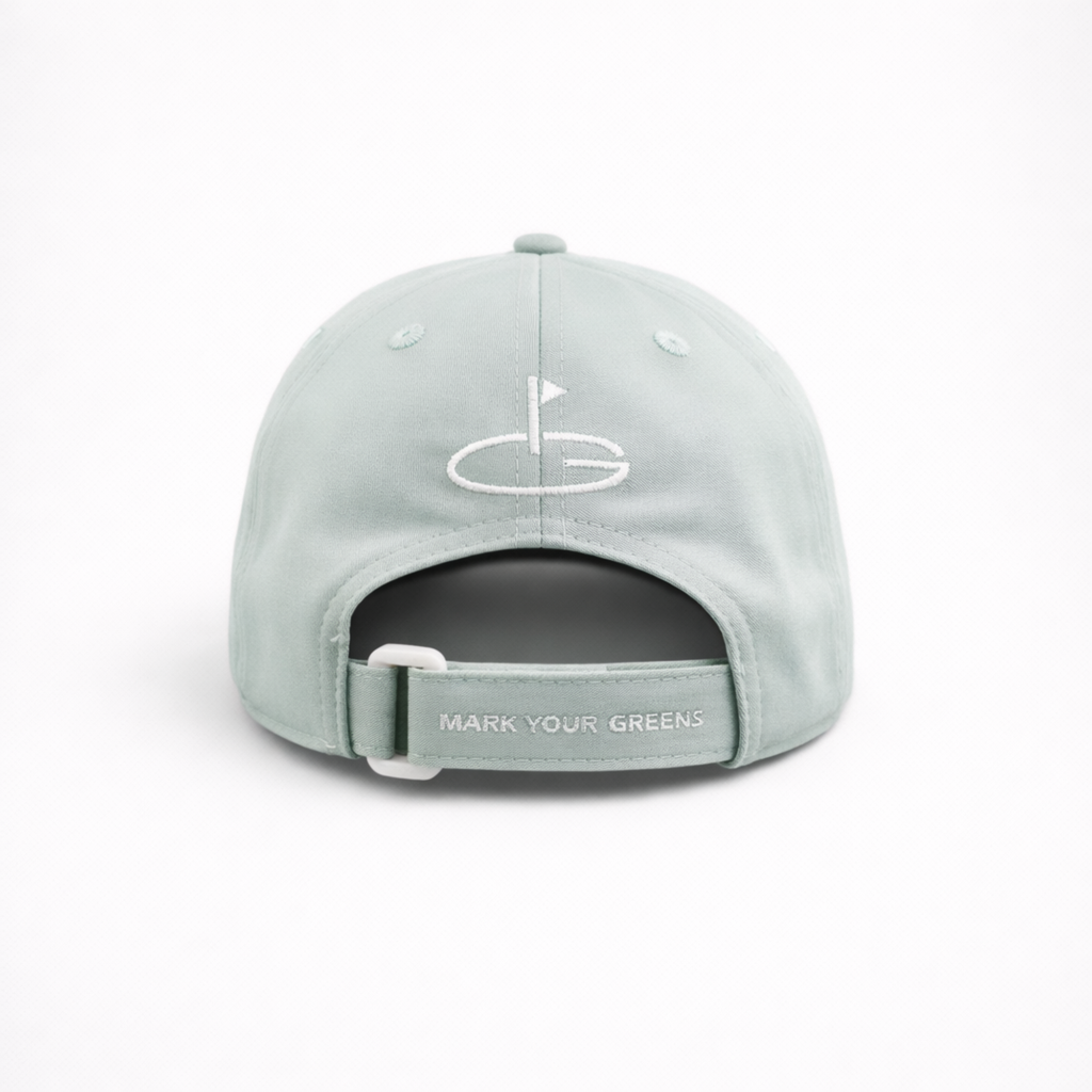 Sage Green Performance Golf Hat - Side  Logo
