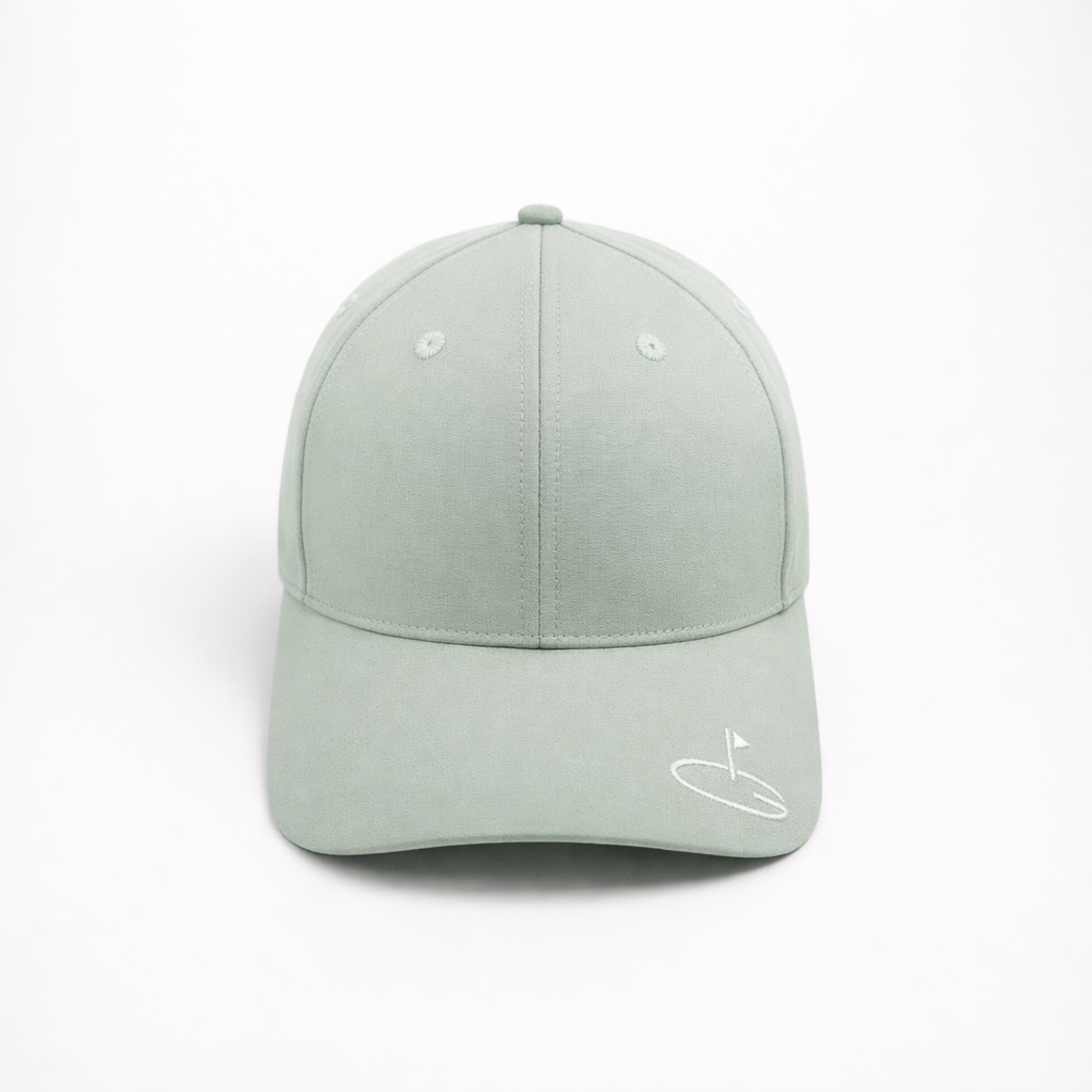 Sage Green Performance Golf Hat - Side  Logo